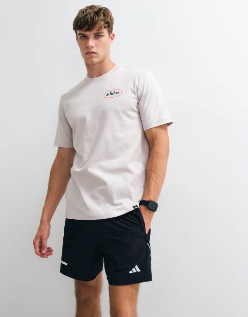 adidas Trainings-T-Shirt mit Rückenprint in Grau, 5 von 5