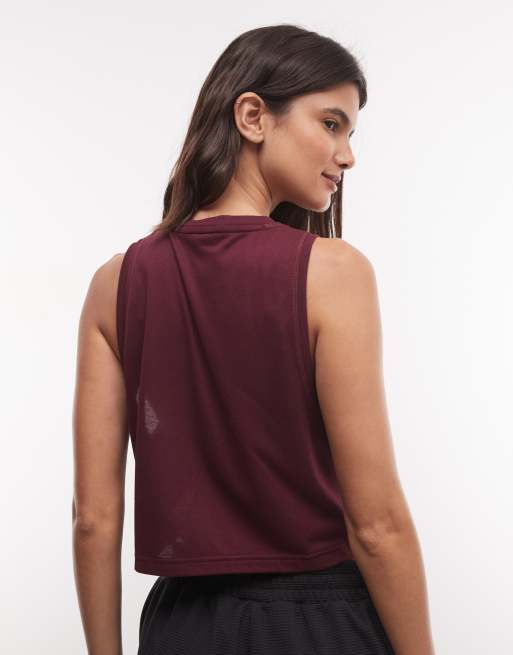 adidas Trainings-Tanktop in Burgunderrot, 4 von 4