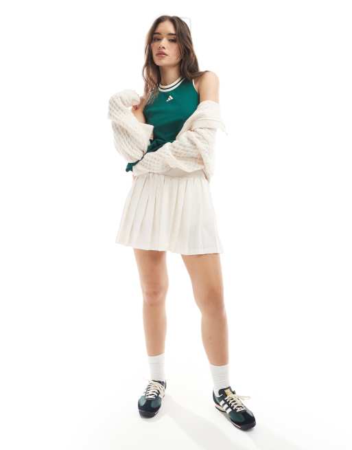adidas – Träning – adidas Heritage – Vit, klassisk tenniskjol