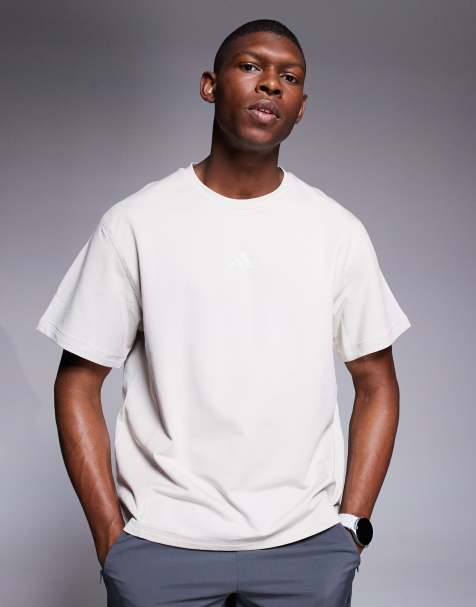 adidas – Träning D4T – Stenfärgad t-shirt - view 1