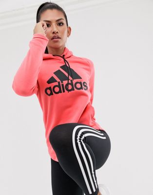 Adidas – Träning – Rosa huvtröja