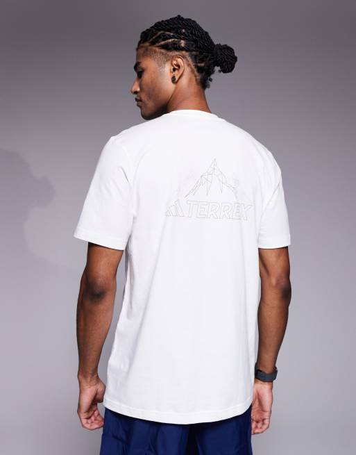 adidas – Träning – Terrex Mountain – Vit t-shirt med tryck, 3 av 5