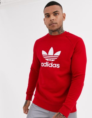 white and red adidas sweatshirt