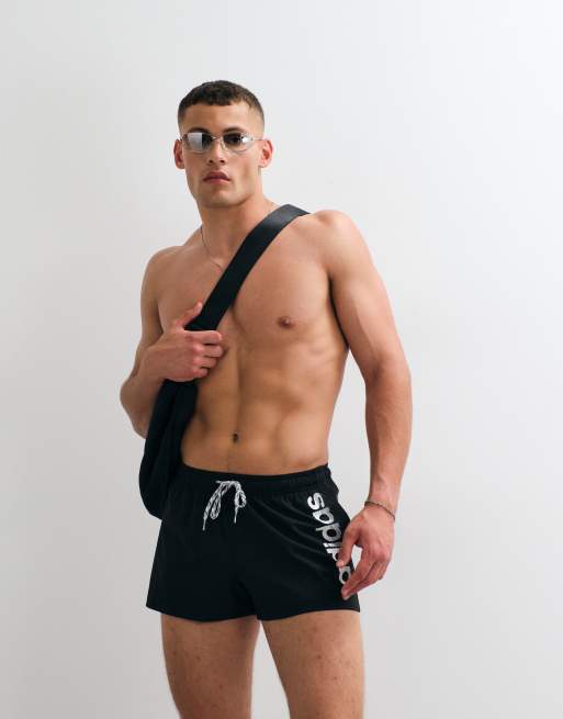 adidas træningsbadeshorts 3in med logo i sort, 4 af 5