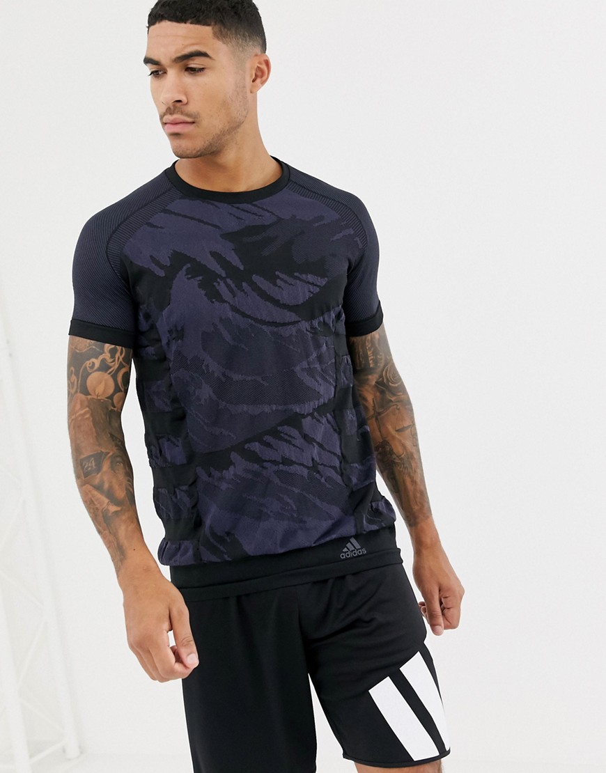 Adidas Ultra Primeknit parley t-shirt in black