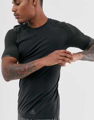 adidas - ultra primeknit performance - T-shirt in zwart