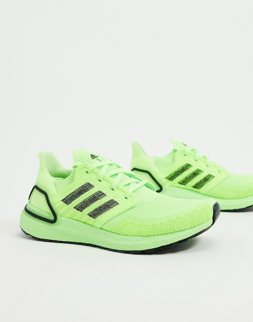 Adidas Ultraboost 20 - Gröna och svarta träningsskor