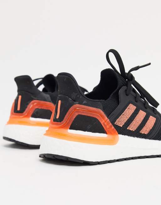 adidas Ultraboost 20 sneakers in black coral & white | ASOS