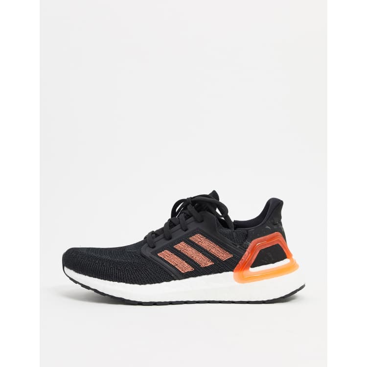 adidas Ultraboost 20 trainers in black coral white ASOS