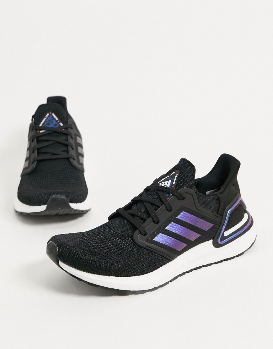 Adidas Performance - Adidas ultraboost 20 trainers in black with blue detail
