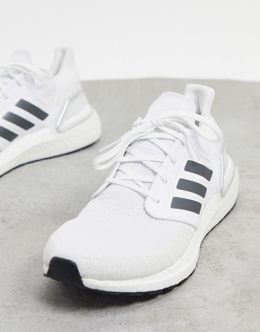 Adidas – Ultraboost 20 – Vita och grå sneakers
