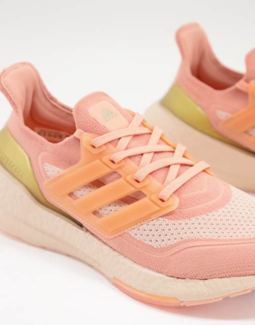 Peach adidas sale sneakers