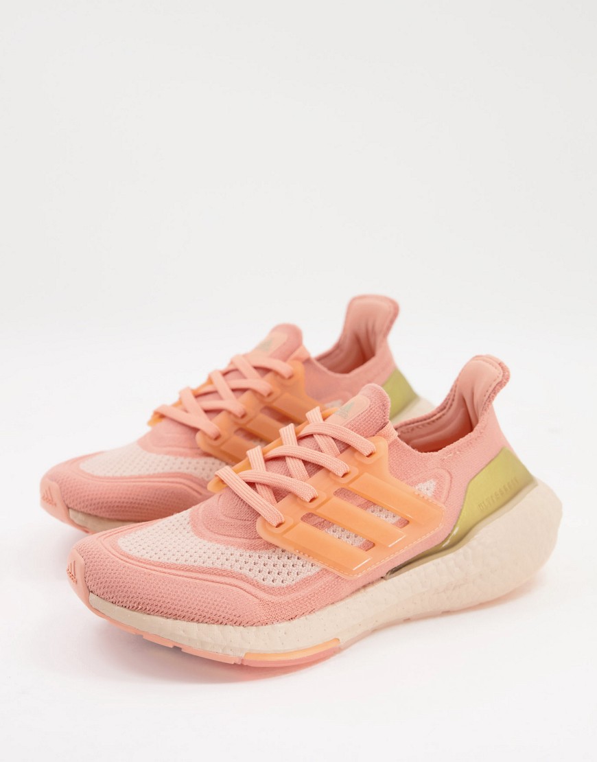 Adidas Ultraboost 21 trainers in peach-Orange
