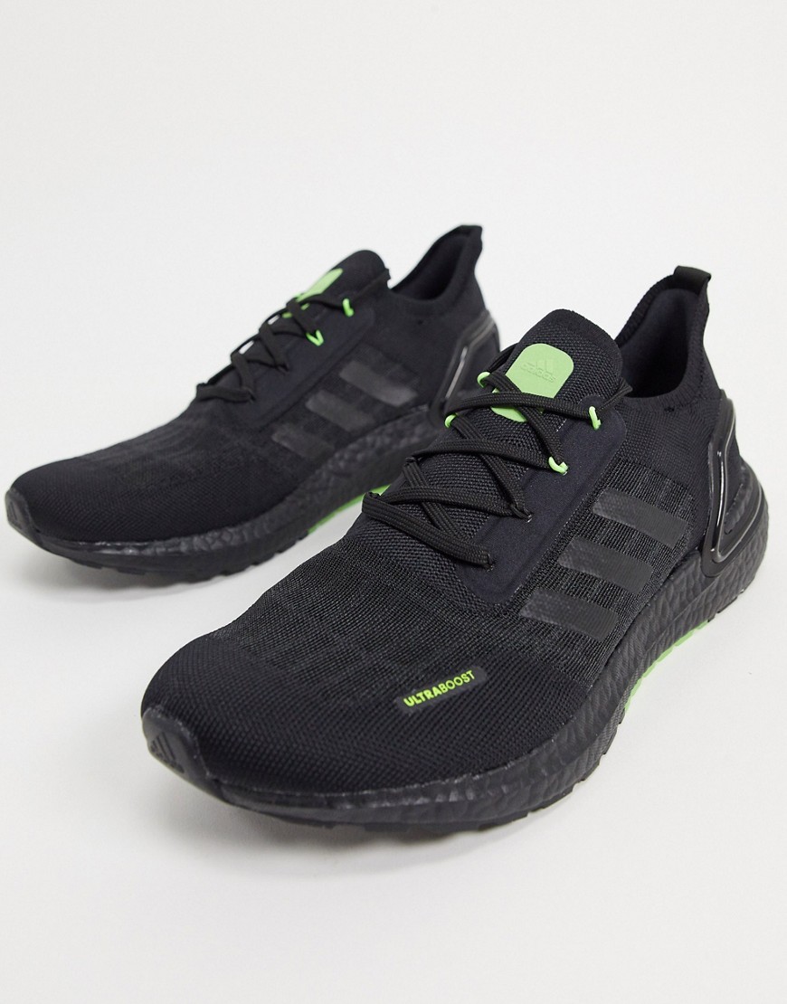 Adidas Ultraboost S.RDY trainers in black & signal green