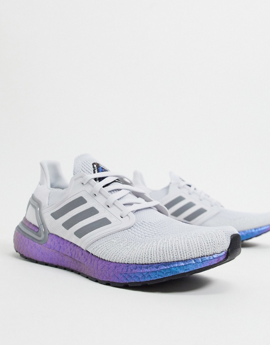 Adidas Ultraboost trainers in dash grey & boost blue violet