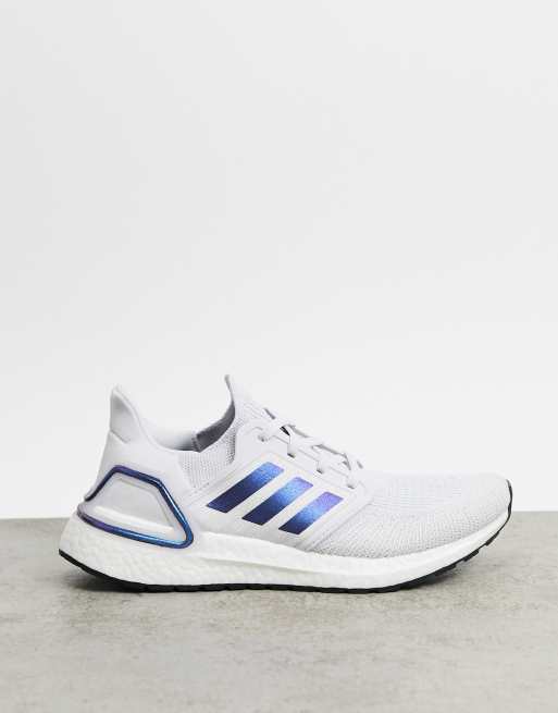 adidas Ultraboost trainers in dash grey u0026 boost blue violet | ASOS
