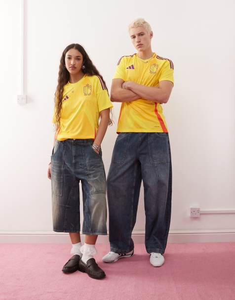adidas - Voetbal - België uit-shirt in geel - view 1
