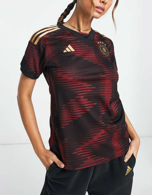 adidas - Voetbal - Duitsland World 2022 - Uitshirt in zwart | ASOS