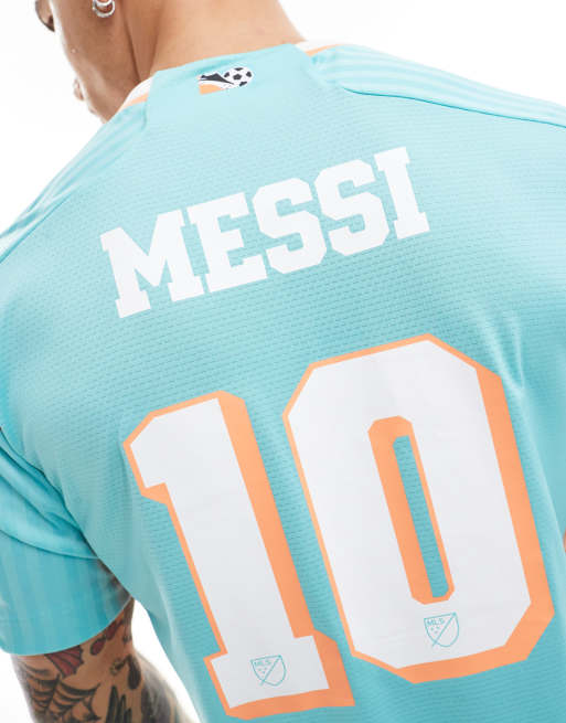 adidas - Voetbal - Inter Miami CF 24 Messi - Voetbalshirt met 'Messi' in turquoise, 4 van 4