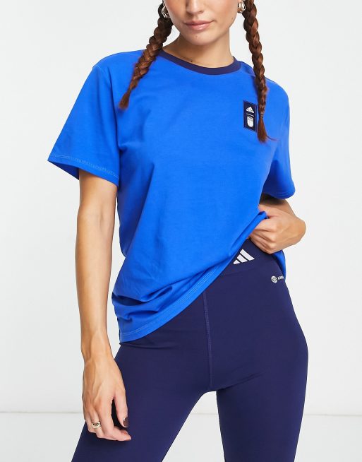 adidas - Voetbal - Italië FIGC - T-shirt met korte mouwen in blauw