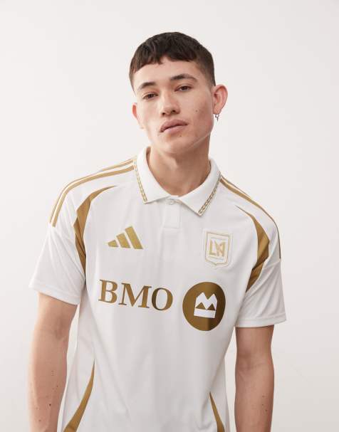 adidas - Voetbal - Los Angeles FC - Uitshirt in wit en goud - view 1