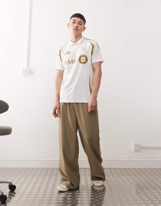 adidas - Voetbal - Los Angeles FC - Uitshirt in wit en goud, 2 van 4