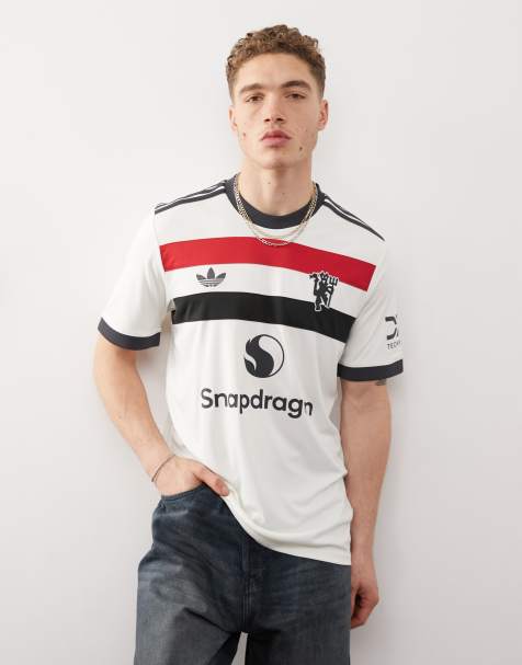 adidas - Voetbal - Manchester United 24/25 - Uniseks voetbalshirt in gebroken wit, rood en blauw - view 1