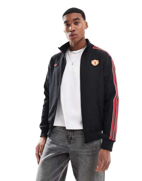 adidas - Voetbal - Manchester United Icons - Trainingsjack in zwart en rood - view 1