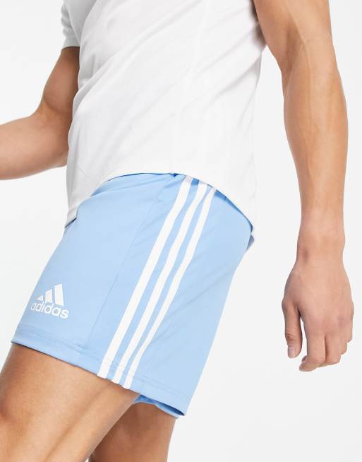 adidas - Voetbal - Squadra 21 - Short met zijstrepen in lichtblauw