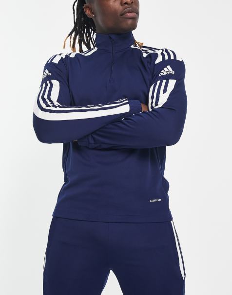adidas - Voetbal - Squadra 21 - Sweatshirt met korte rits in marineblauw - view 1