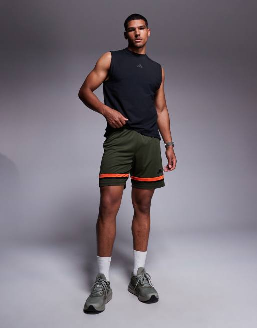 adidas - Voetbal - Squadra 25 - Short in kaki en oranje, 3 van 5