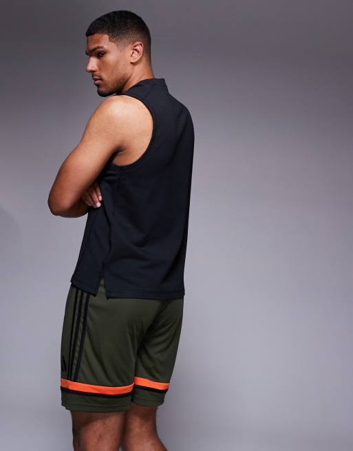 adidas - Voetbal - Squadra 25 - Short in kaki en oranje, 4 van 5