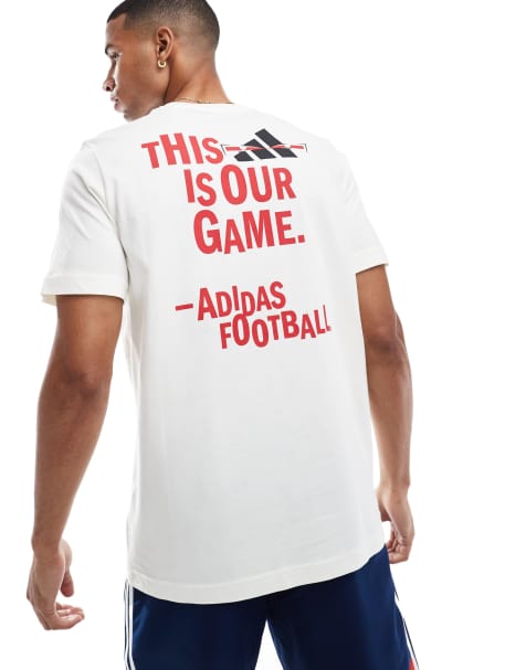 adidas - Voetbal - T-shirt met grafische print in wit - view 1