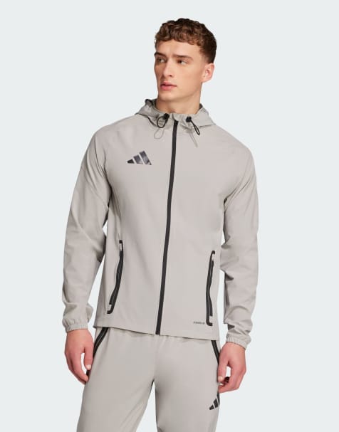 adidas - Voetbal - Tiro 25 competition - Reisjack van technische viscose in grijs - view 1