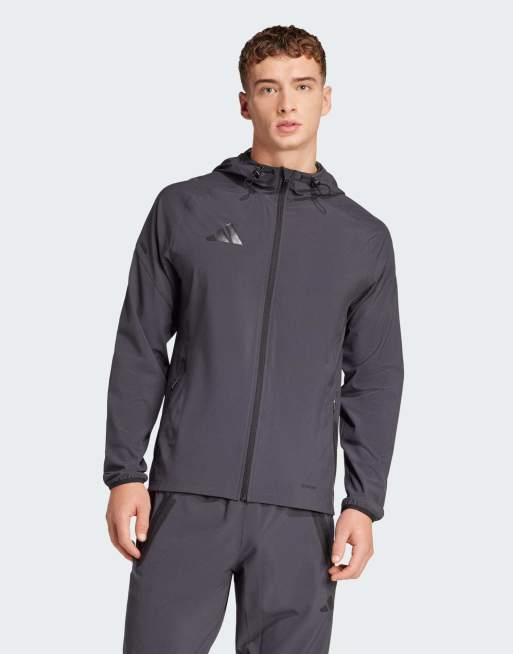 adidas - Voetbal - Tiro 25 Pro - Reisjack van technische viscose in grijs