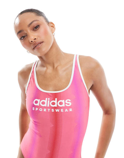 adidas - Voetbal - Tiro - Badpak met U-achterkant in roze, 4 van 4