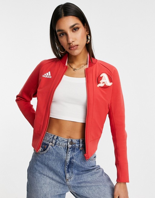 adidas VRCT jacket in red