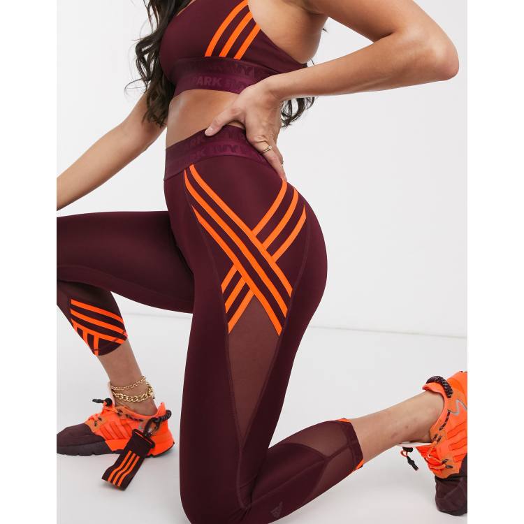 Wine adidas outlet leggings