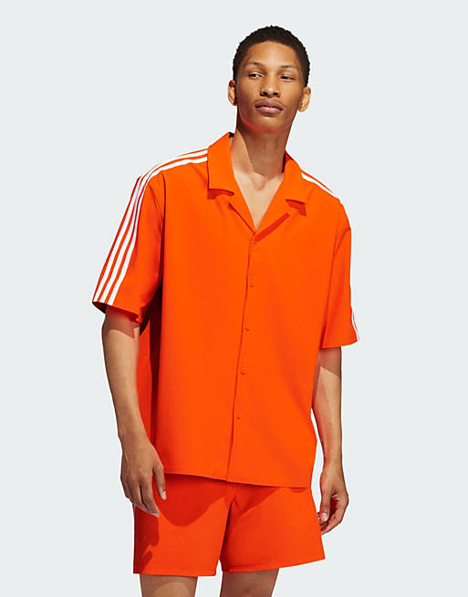adidas x IVY PARK button up shirt in orange
