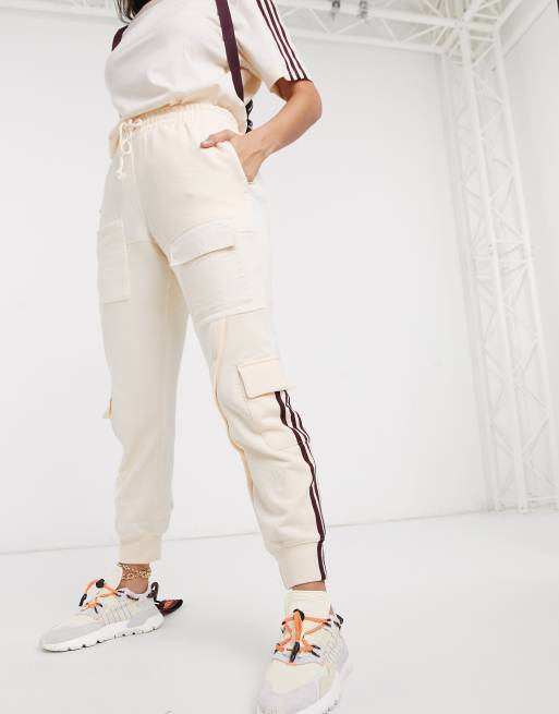 adidas x IVY PARK cargo sweatpants in ecru | ASOS