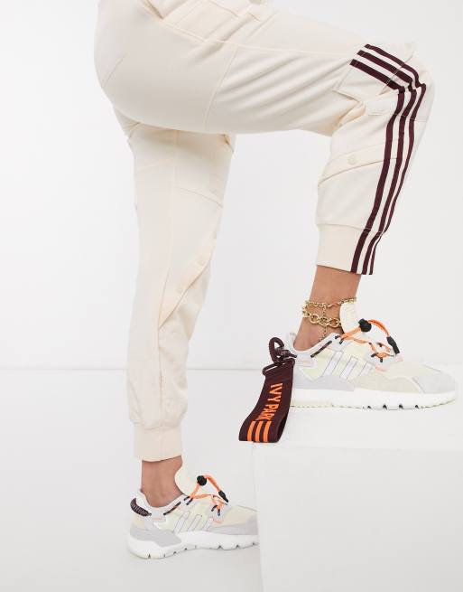 Adidas x Ivy Park White Furry Drawstring Joggers, Size 2X – The