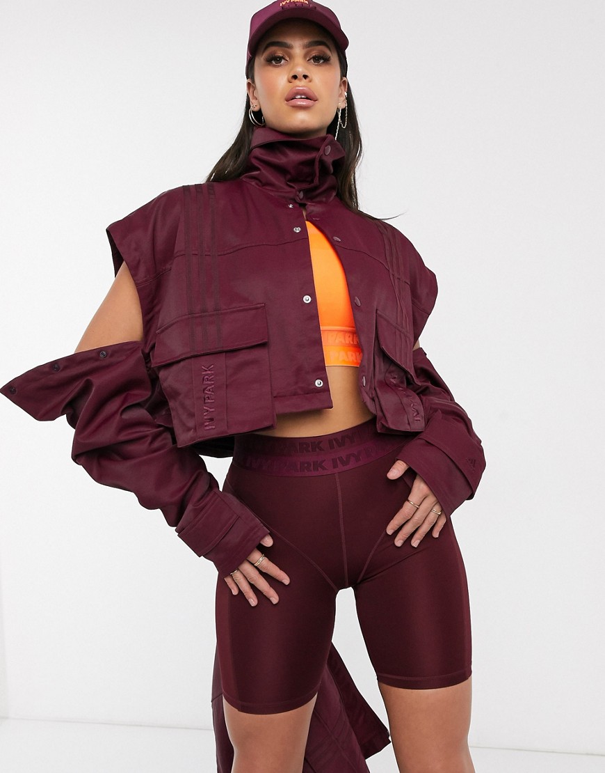 Ivy Park Adidas X Convertible Jacket In Maroon-red | ModeSens