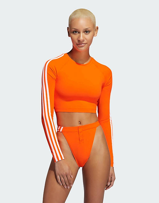 adidas x IVY PARK cropped top in orange