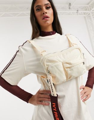 adidas x IVY PARK harness bag in ecru 
