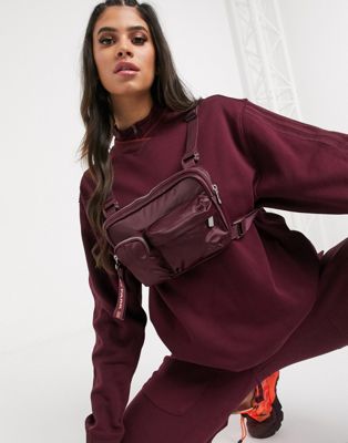 adidas x IVY PARK harness bag in maroon 