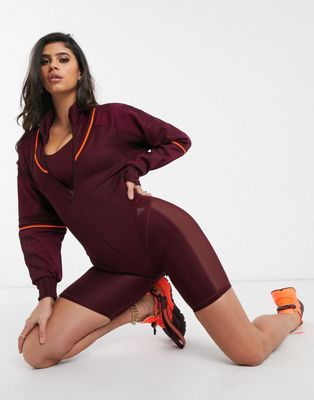 adidas bodysuit burgundy