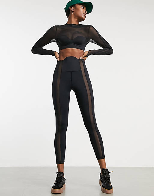 adidas x IVY PARK mesh leggings in black