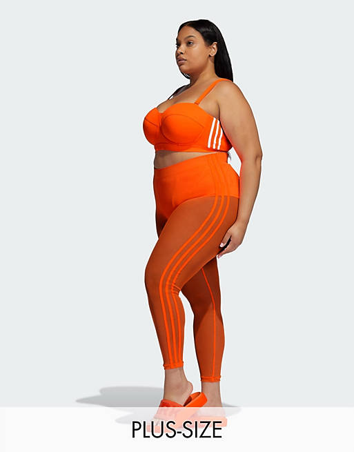 adidas x IVY PARK Plus sheer leggings in orange