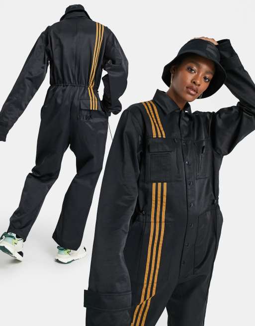 adidas x IVY PARK straight leg jumpsuit in black