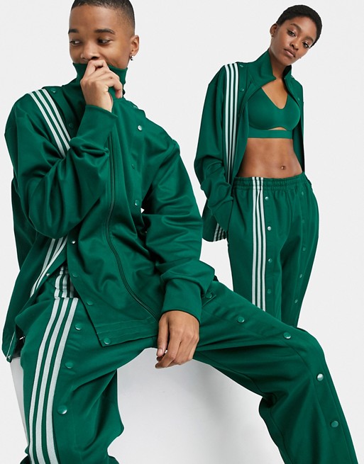 adidas x IVY PARK track jacket in dark green with popper detail